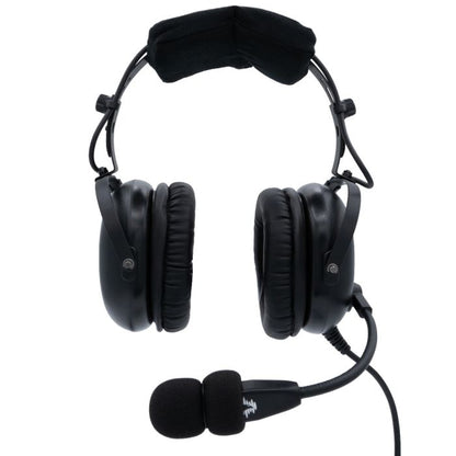 Pilot USA ProMax Passive Aviation Headset – front view of ear cups and mic