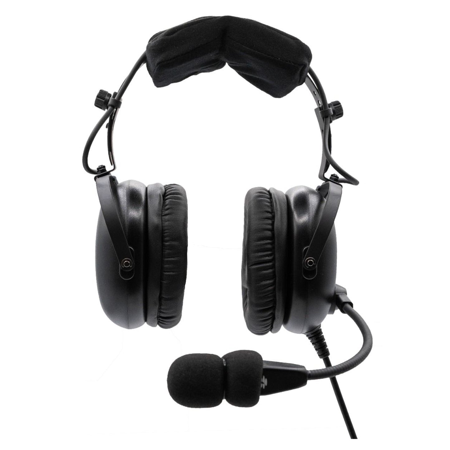 Pilot USA ProMax ANR Aviation Headset – front view of ear cups and mic