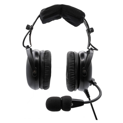 Pilot USA ProMax ANR Aviation Headset – front view of ear cups and mic