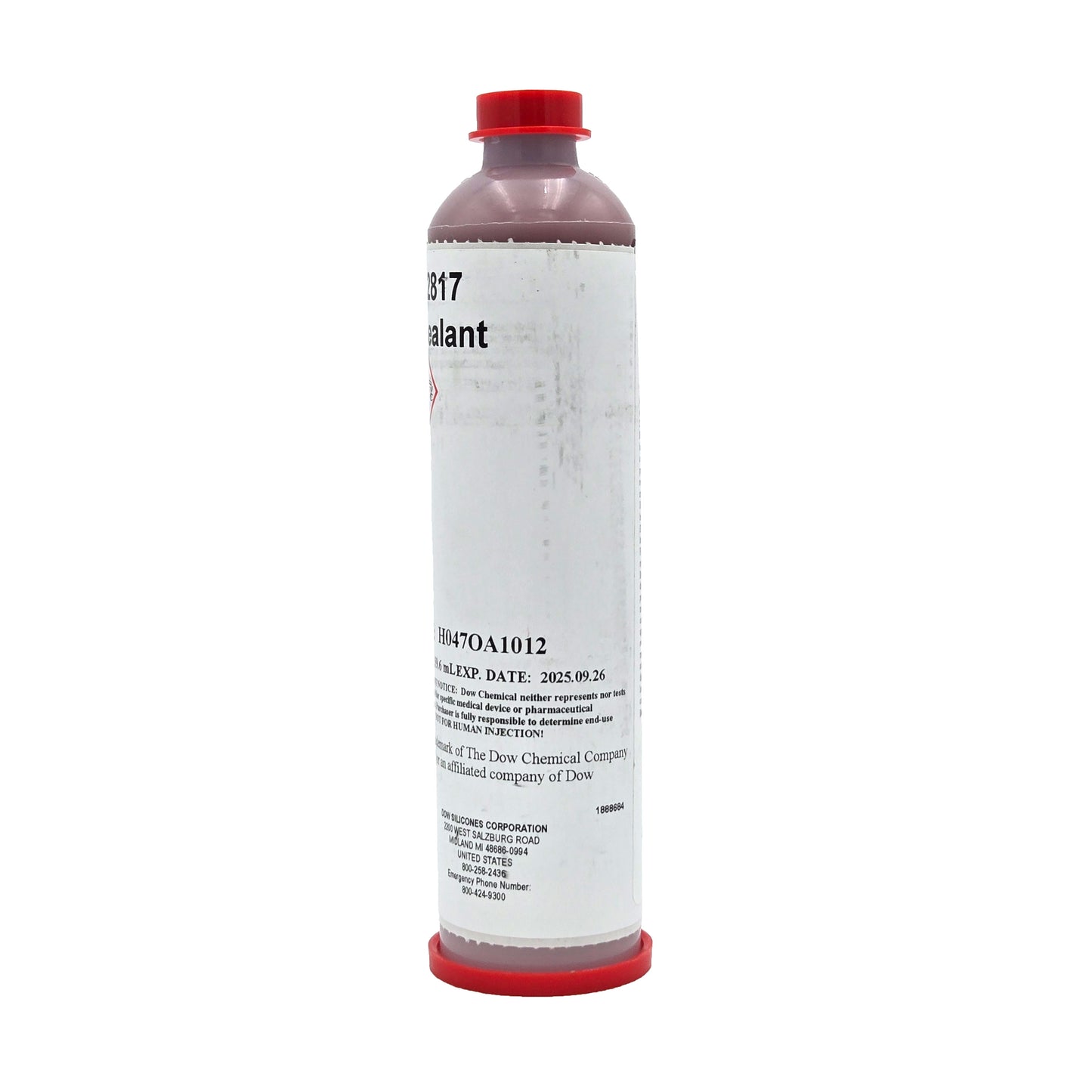 DOWSIL Q4-2817 Fluorosilicone Sealant – Back View with Safety and Application Instructions