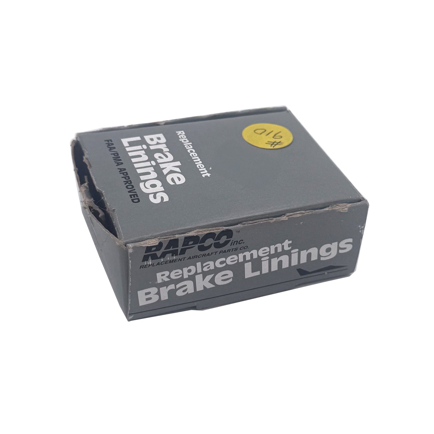 Rapco RA066-10500 brake lining packaging – labeled box for certified aircraft parts