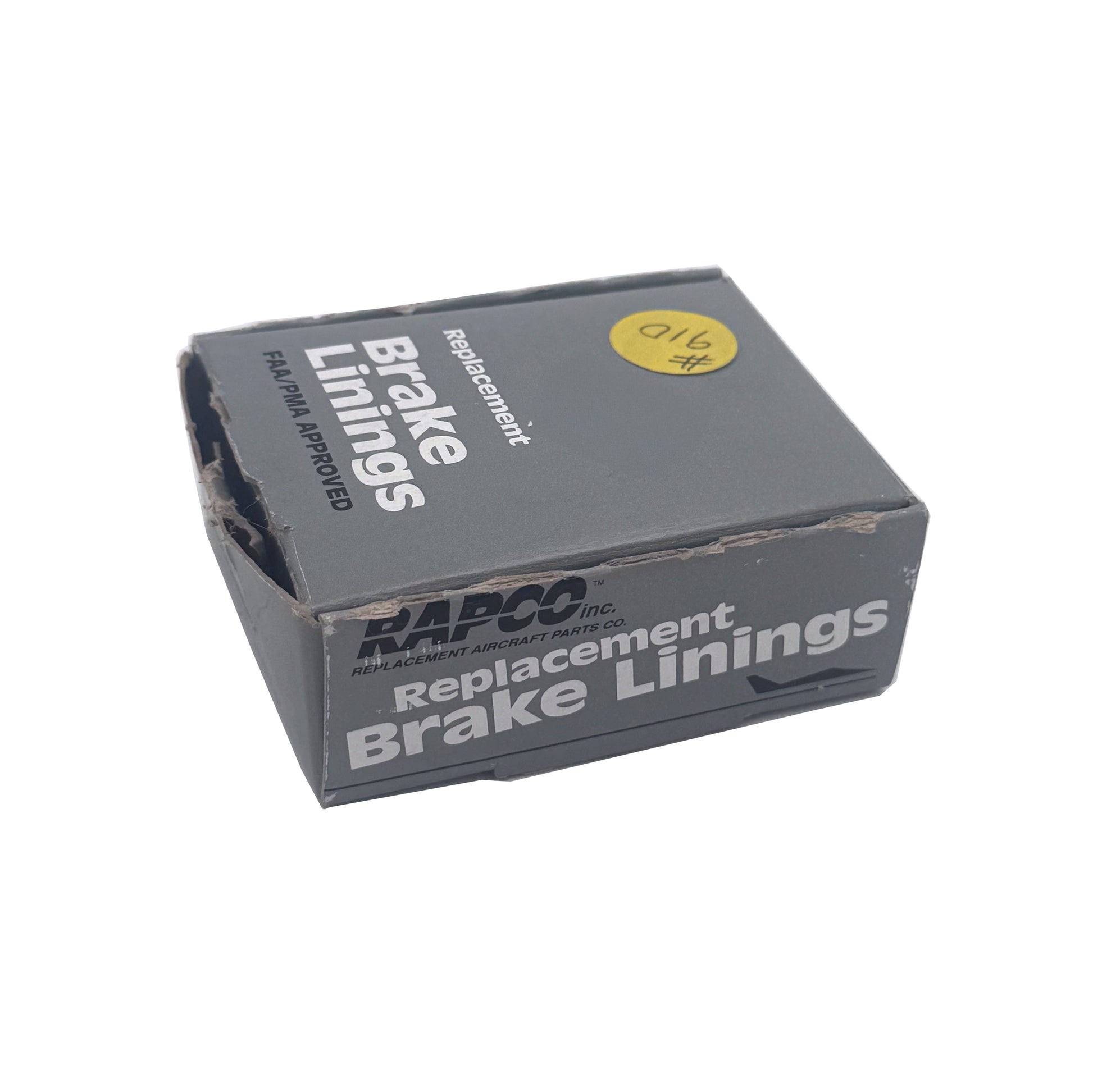 Rapco RA066-10500 brake lining packaging – labeled box for certified aircraft parts