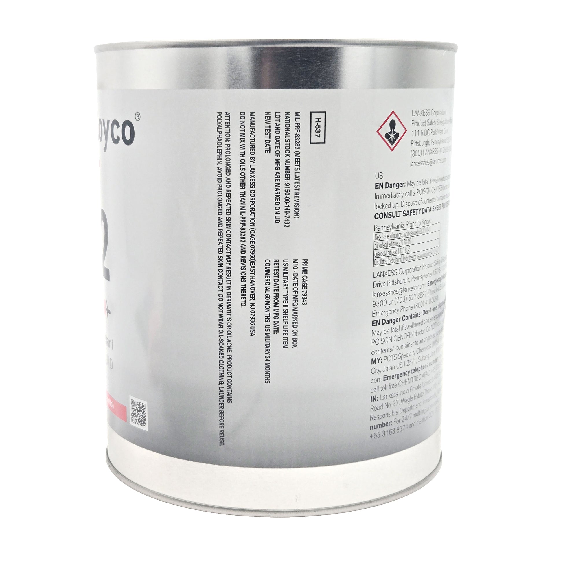 A side view showing general safety and storage information, including the recommendation to "USE OR DESTROY WITHIN 24 MONTHS" of the date of manufacture. It also has a DANGER warning.