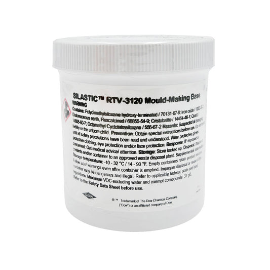 SILASTIC RTV-3120 Mold-Making Base – Front View of High-Temperature Silicone Rubber Container