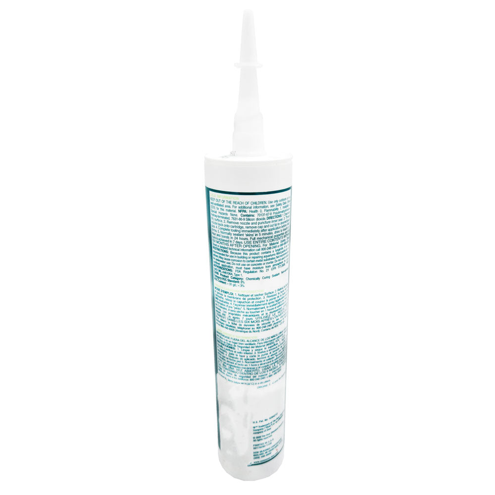 DOWSIL™ 786 Silicone Sealant, white 300mL tube, mildew-resistant silicone sealant for nonporous surfaces | Back of the tube
