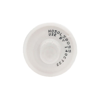 top view of DOWSIL 832 sealant cartridge showing lot number H050L58055 and use-by date stamp