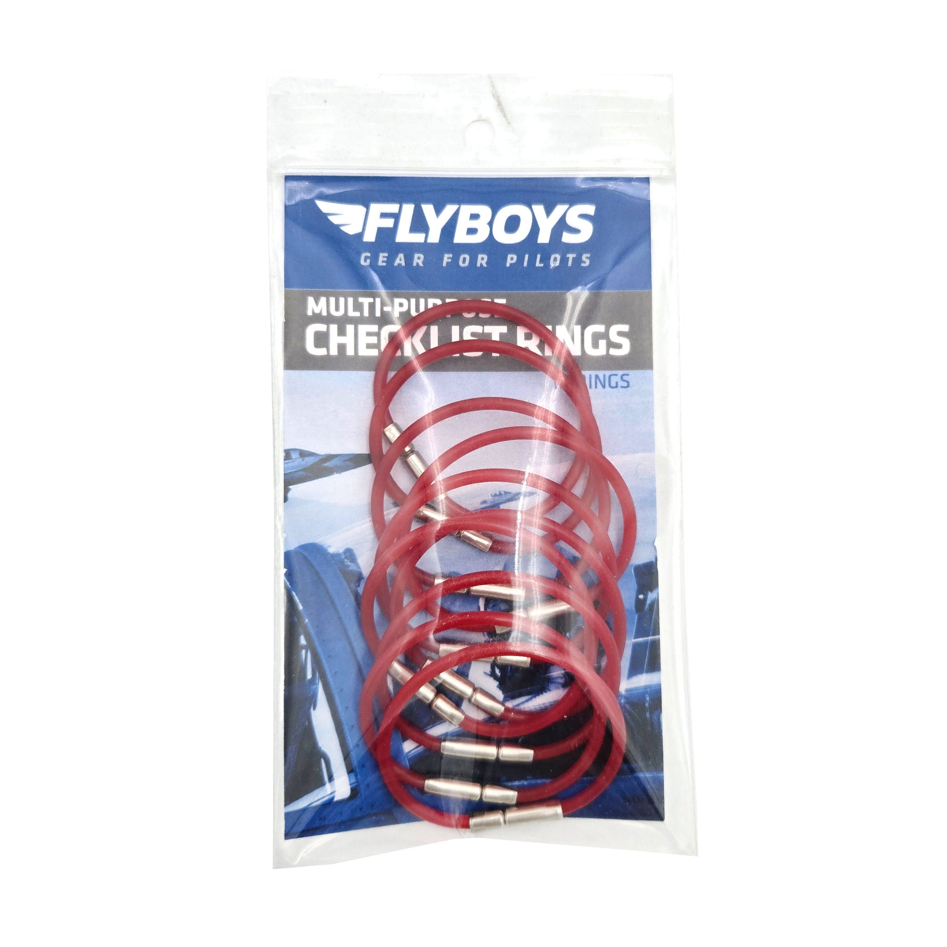 flyboys pilot gear Flyboys Flexi-Lock Checklist Ring 10 Pack Red