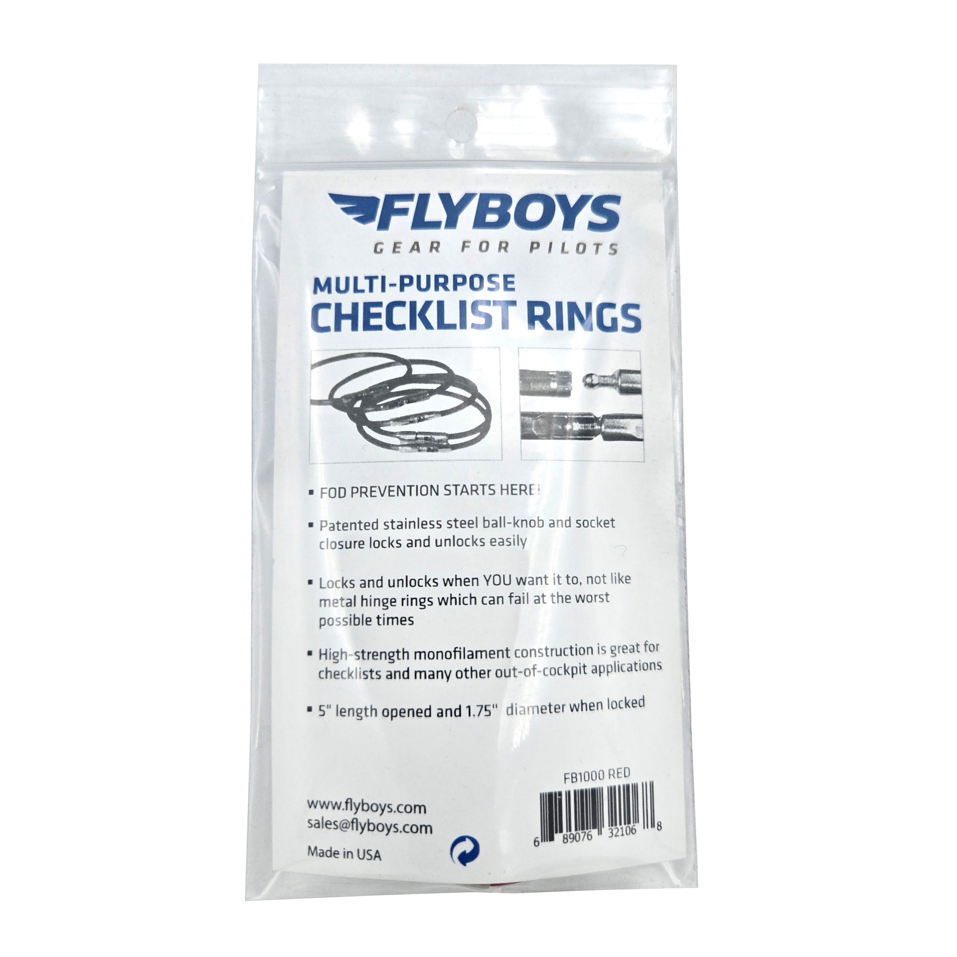 Flyboys Flexi-Lock Checklist Ring 10 Pack Red