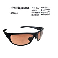 Golden Eagle Sport Sunglasses Z87 Matte Black with Gradient Copper Tint - stylish and durable sport sunglasses