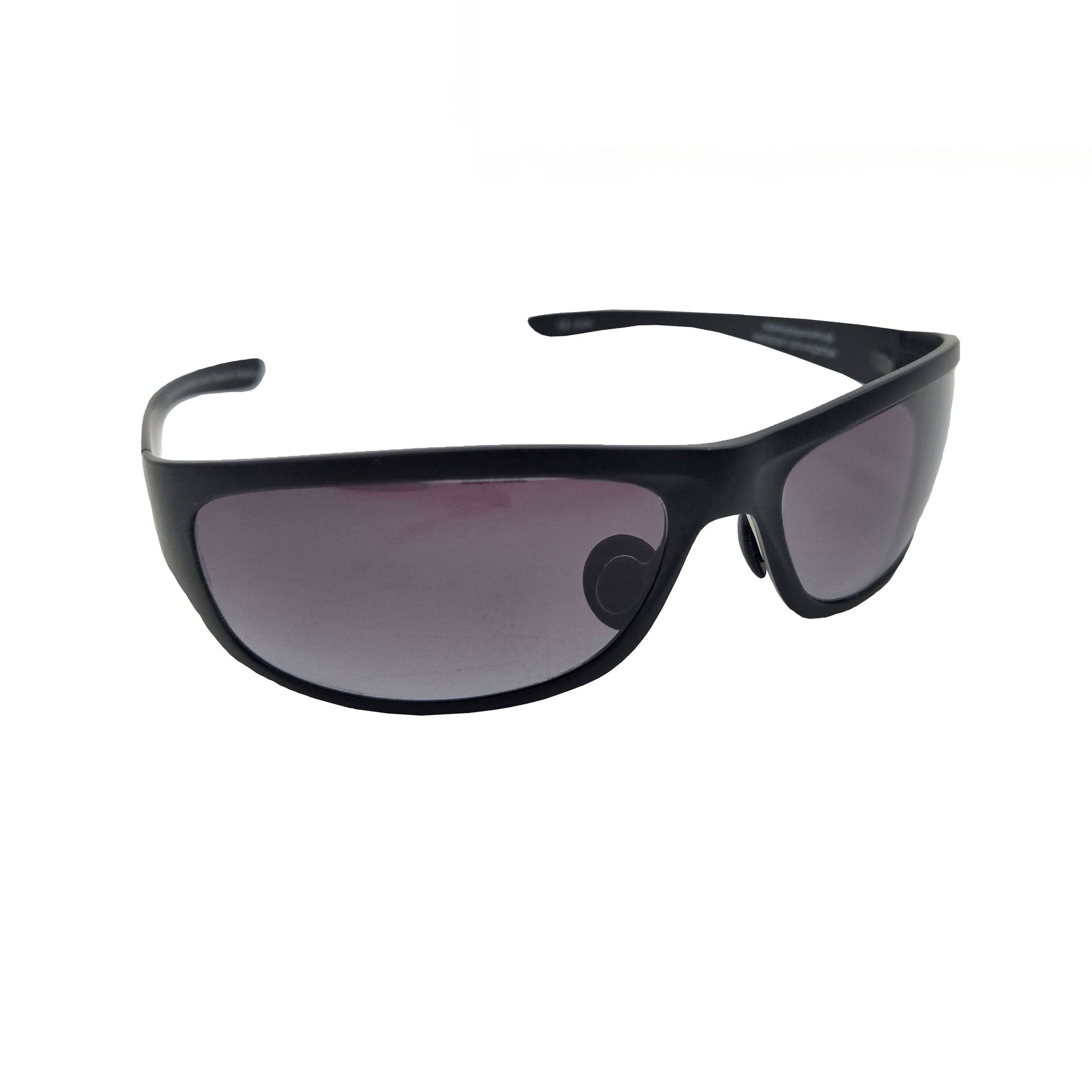 Golden Eagle Sport Sunglasses Z87 Matte Black with Gradient Gray Tint - large frame safety-rated eyewear