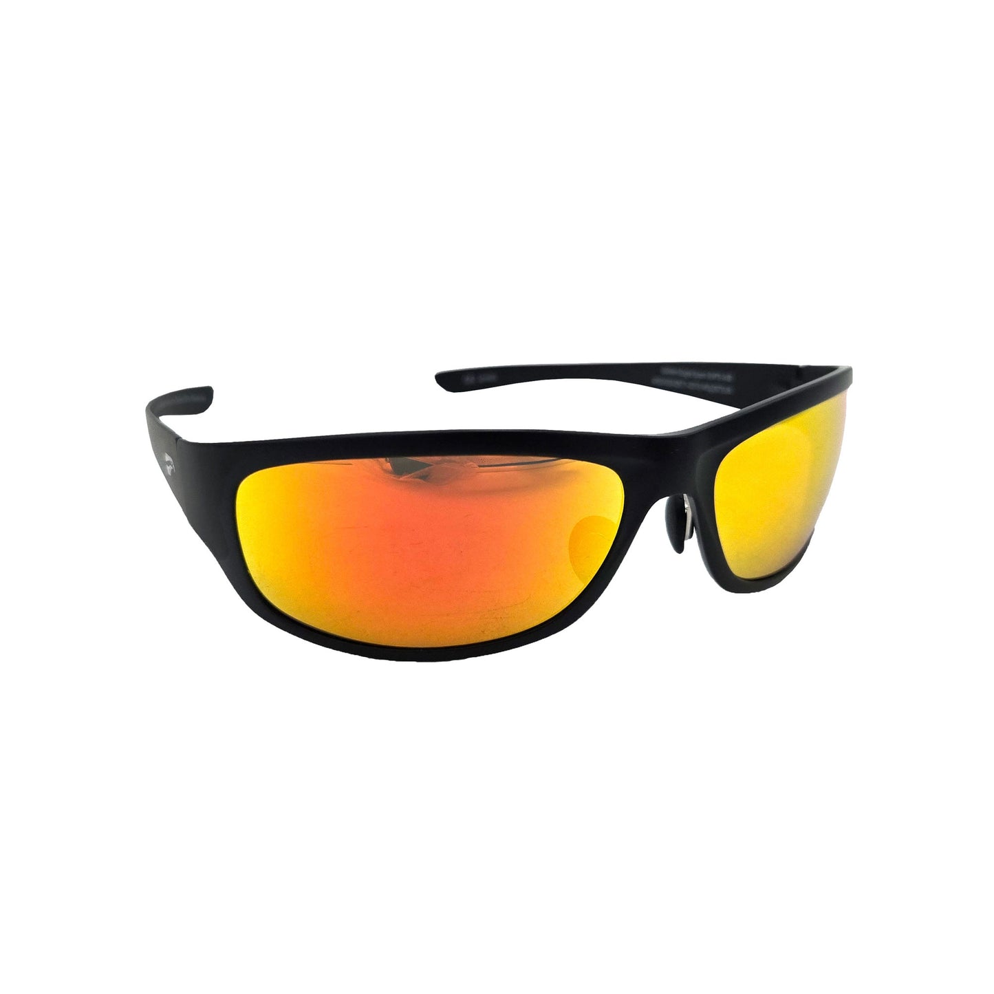 Golden Eagle Sport Sunglasses Z87 Matte Black with Mirrored Rose Tint - enhanced contrast lenses for outdoor activities