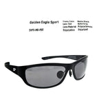 Golden Eagle Sport Sunglasses Z87 Matte Black with Polarized Solid Gray Tint - glare-reducing safety sunglasses