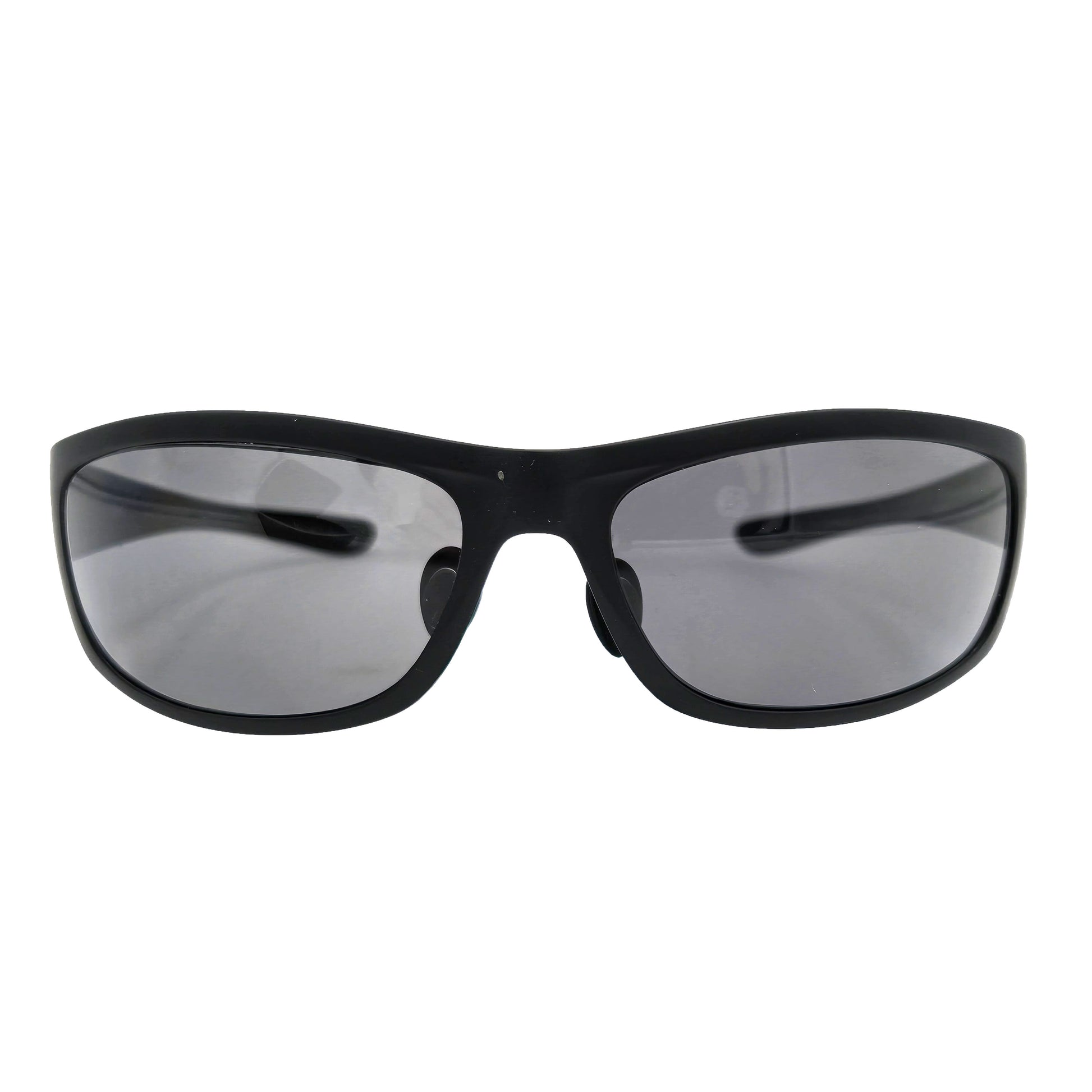 Golden Eagle Sport Sunglasses Z87 Matte Black with Polarized Solid Gray Tint front view - high-performance protective eyewear