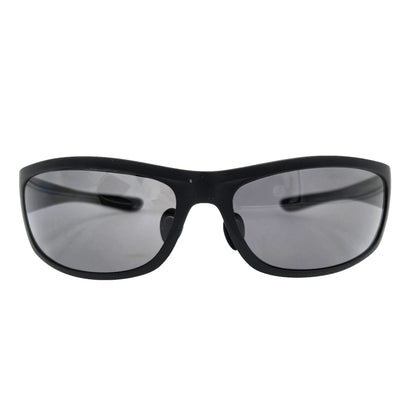 Golden Eagle Sport Sunglasses Z87 Matte Black with Polarized Solid Gray Tint front view - high-performance protective eyewear