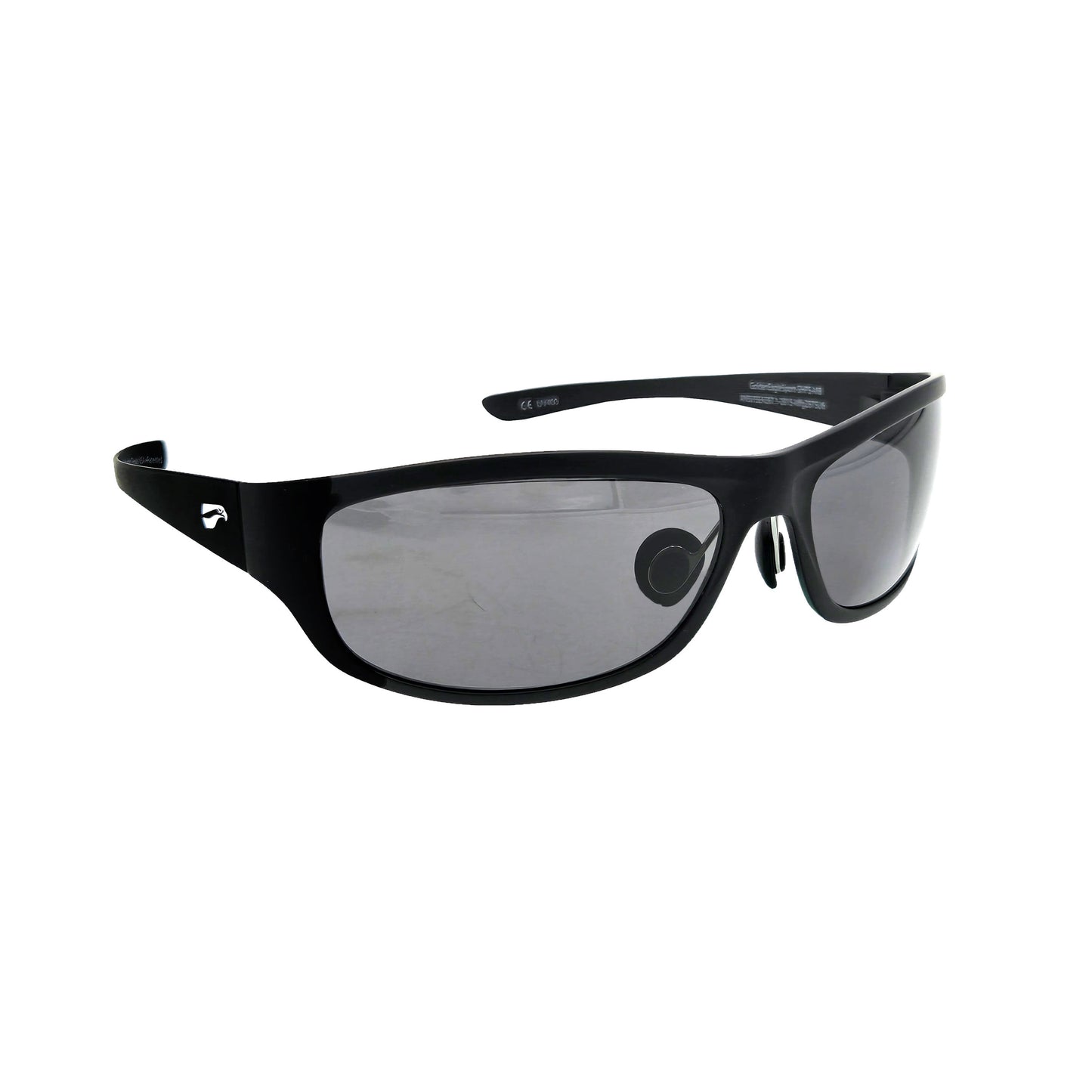 Golden Eagle Sport Sunglasses Z87 Matte Black with Polarized Solid Gray Tint - glare-reducing safety sunglasses