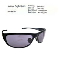 Golden Eagle Sport Sunglasses Z87 Matte Black with Solid Gray Tint (High Court) - impact-resistant protective eyewear