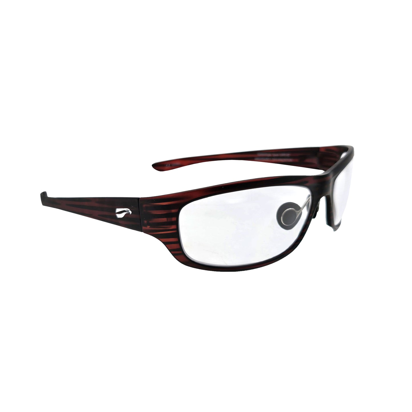 Golden Eagle Sport Sunglasses Z87 Satin Tortoise with Clear Lens - safety-rated eyewear for high visibility