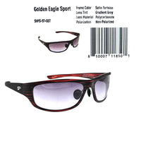 Golden Eagle Sport Sunglasses Z87 Satin Tortoise with Gradient Gray Tint - stylish and protective large-frame eyewear