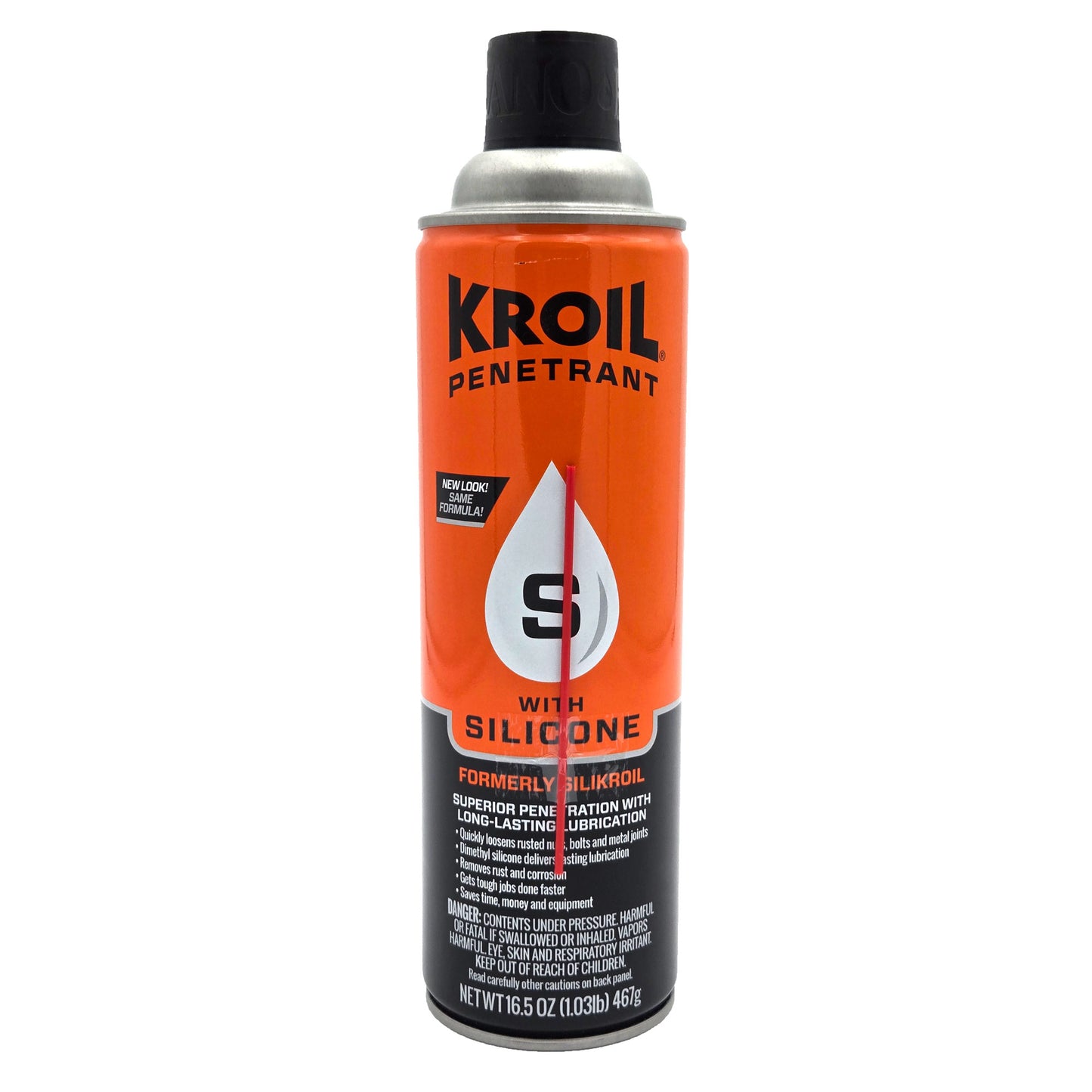 Kroil Penetrant with Silicone 16.5 oz can front view - high-performance penetrating solvent for industrial use