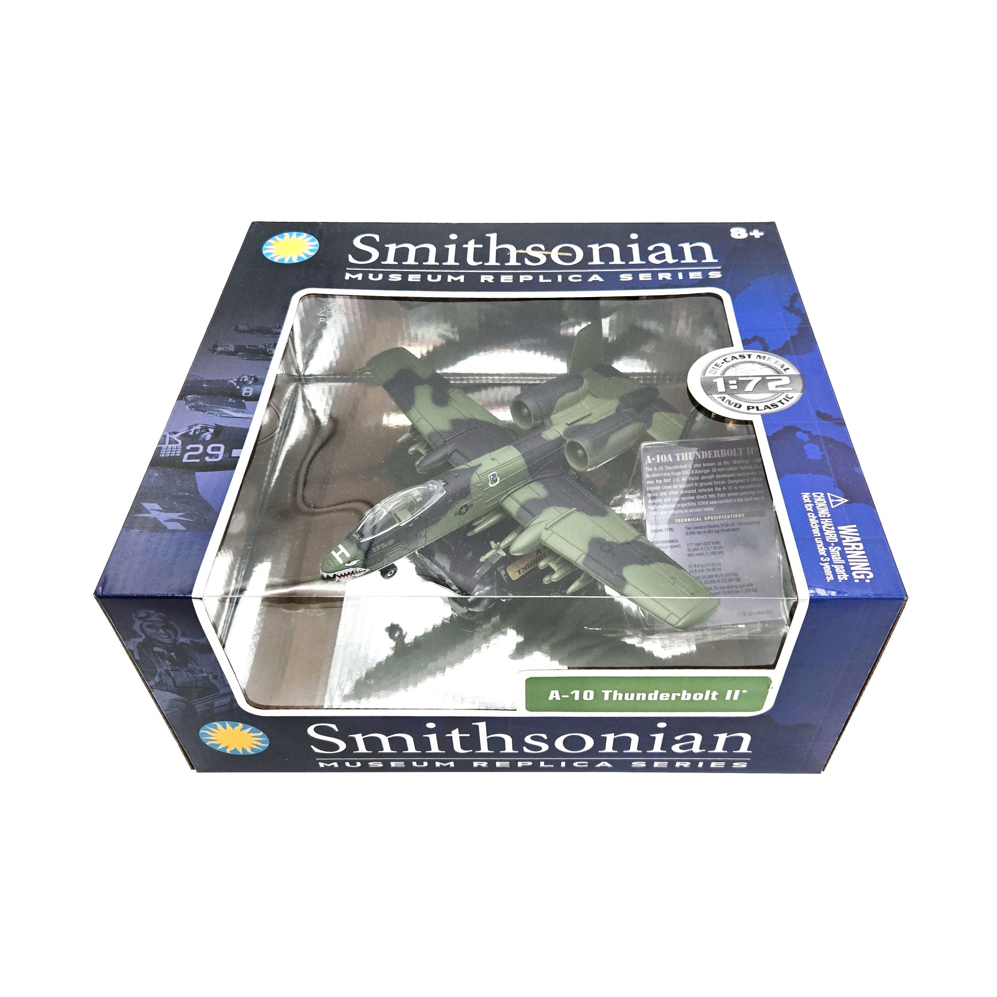 Smithsonian A-10A Thunderbolt II Model – Front View in Box with Branding