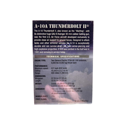 Smithsonian A-10A Thunderbolt II Model – Informational Detail Card with Aircraft Specs