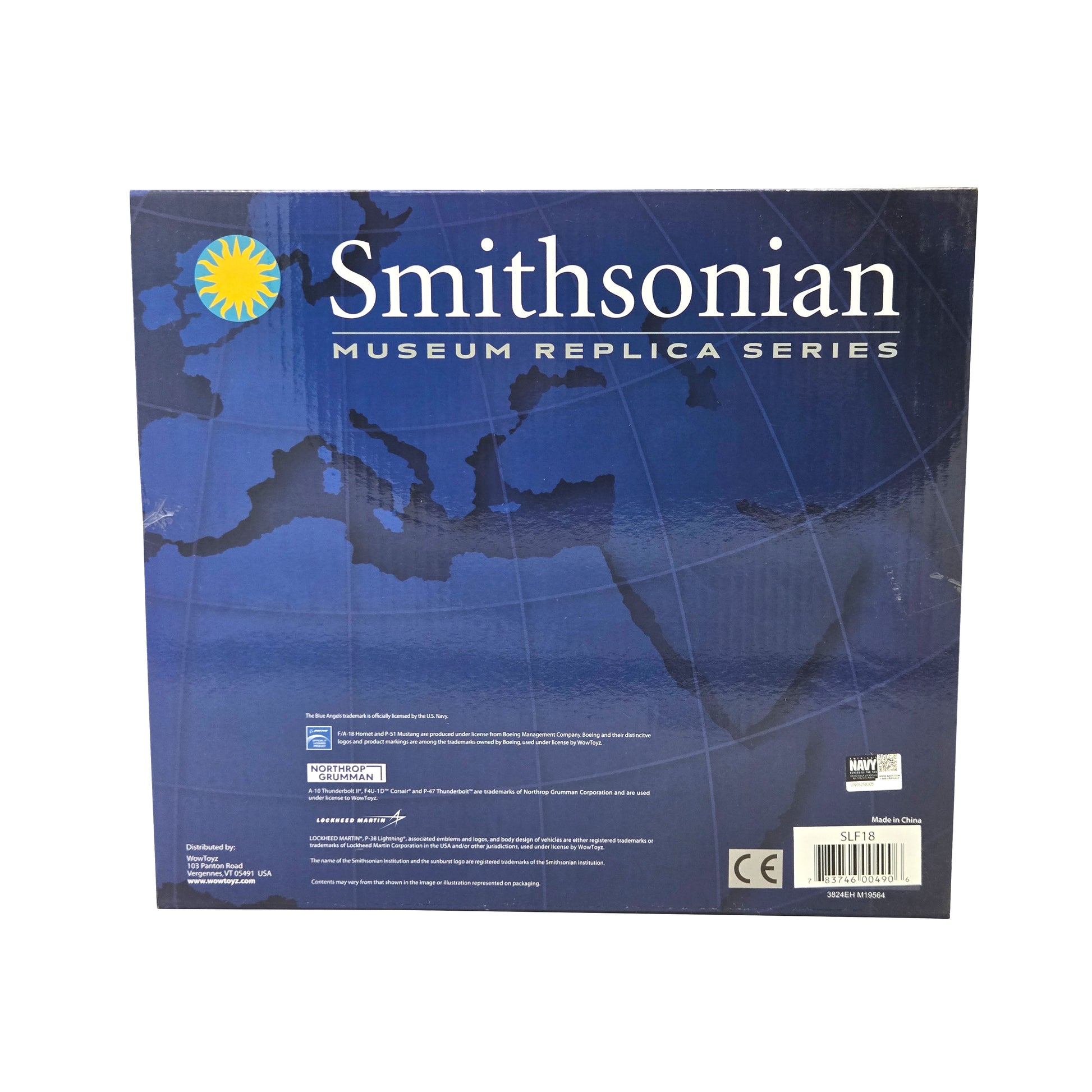 Smithsonian F/A-18 Hornet Blue Angels Model – Back Panel with Model Information