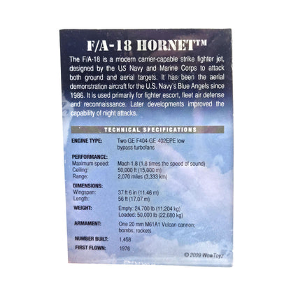 F/A-18 Hornet Blue Angels Model – Informational Item Card from Packaging