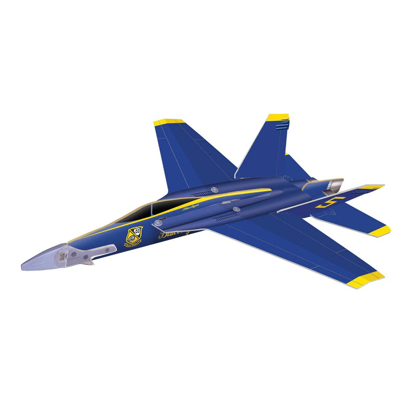 WowToyz® Smithsonian F/A-18 Hornet™ Blue Angels Glider outside package - lightweight foam aircraft for aviation enthusiasts