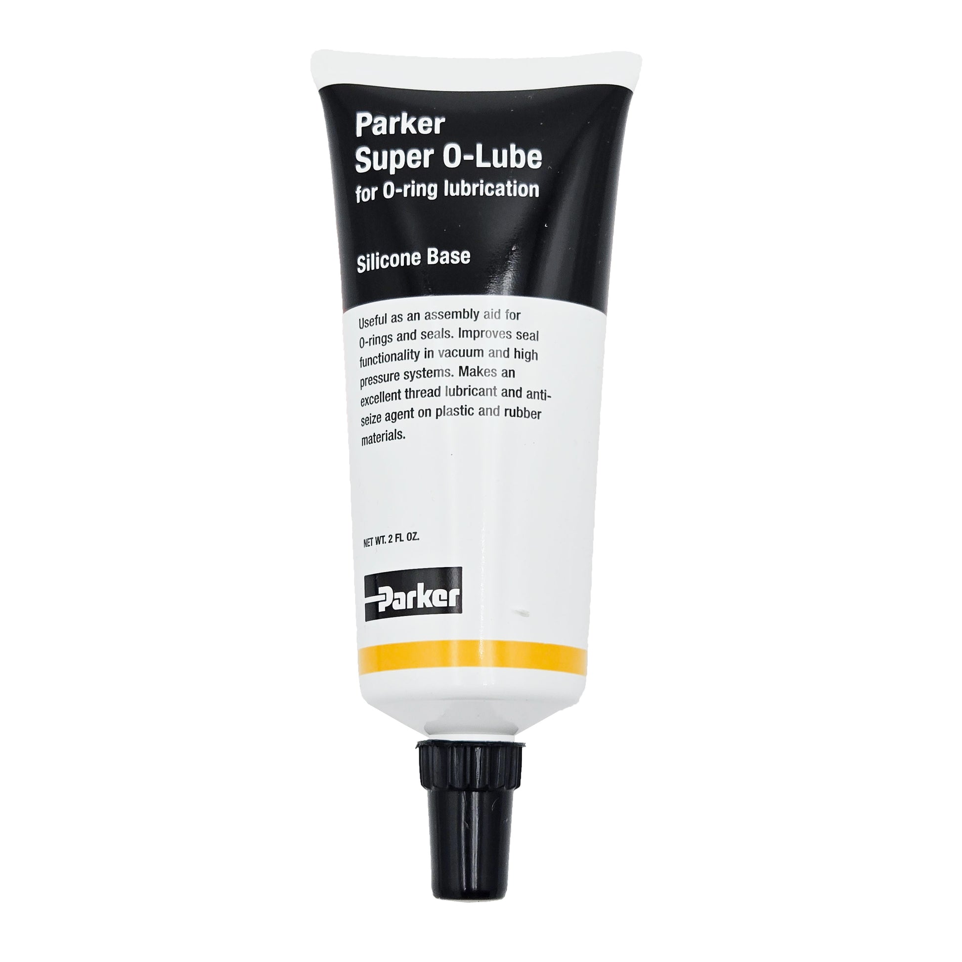 Parker Super O-Lube silicone O-ring lubricant 2 oz tube for seals and threads.