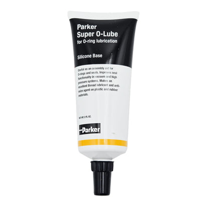 Parker Super O-Lube silicone O-ring lubricant 2 oz tube for seals and threads.