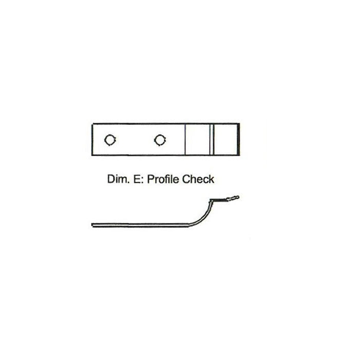 Technical drawing of FAA-PMA Retaining Clip for Beechcraft Wing Bolt Inspection Covers — 35-105005-6