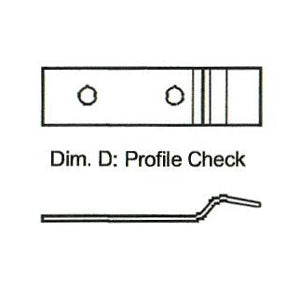 Technical drawing of FAA-PMA retaining clip SSV45-105117 for Beechcraft wing bolt inspection covers