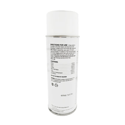 Side label of Sherwin-Williams F75KXB9958 spray paint showing directions, ingredients, and Prop 65 warning.