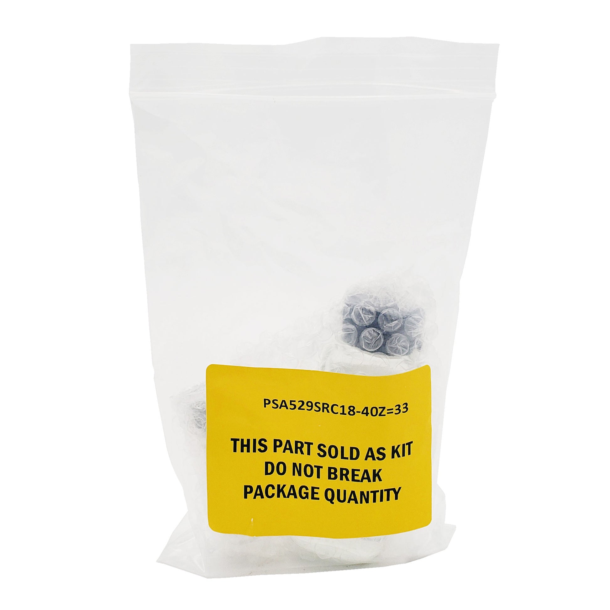 SilGrip PSA529SRC18-40Z adhesive kit sealed in zip-top bag with warning label.”
