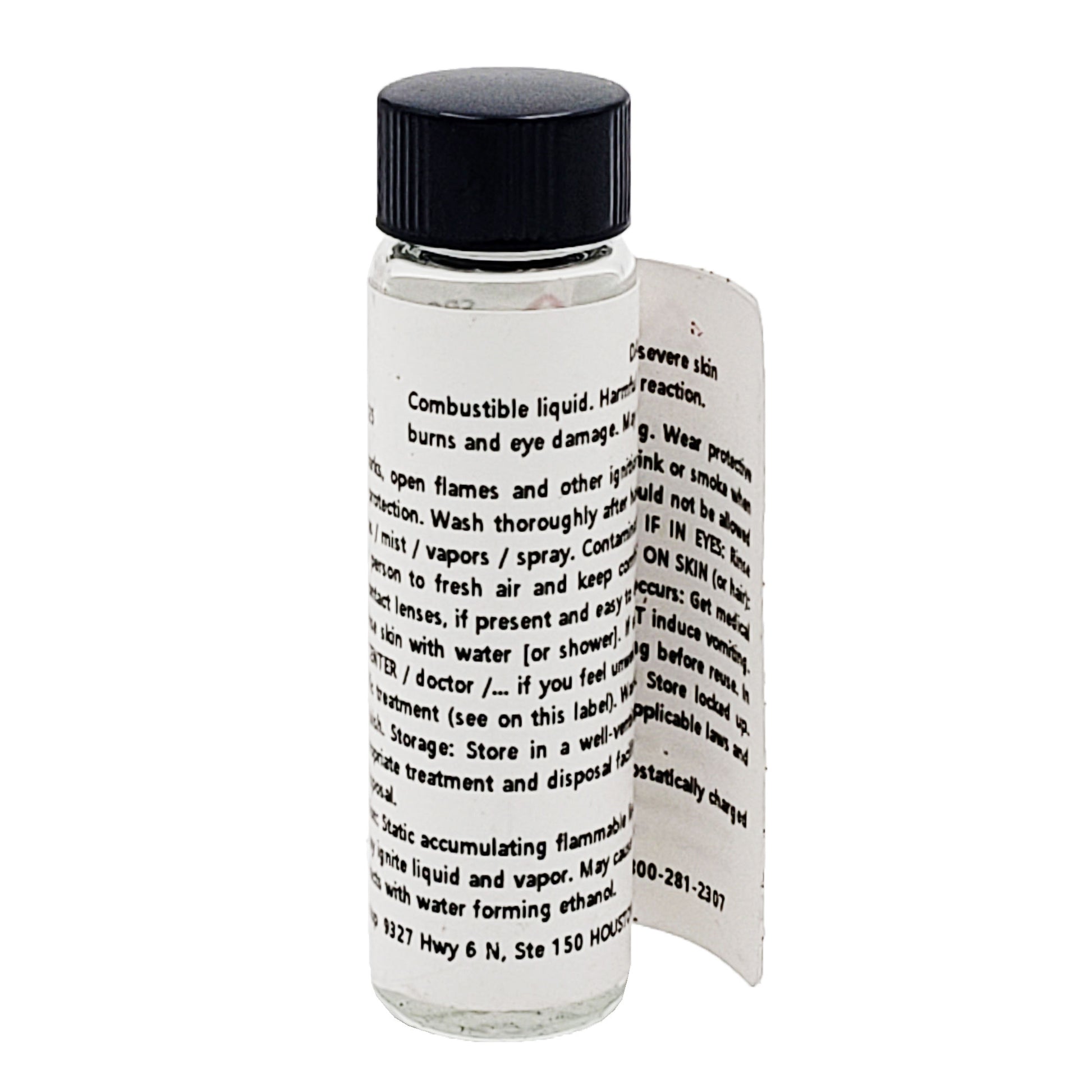SRC 18 catalyst DANGER label warning of burns and eye damage