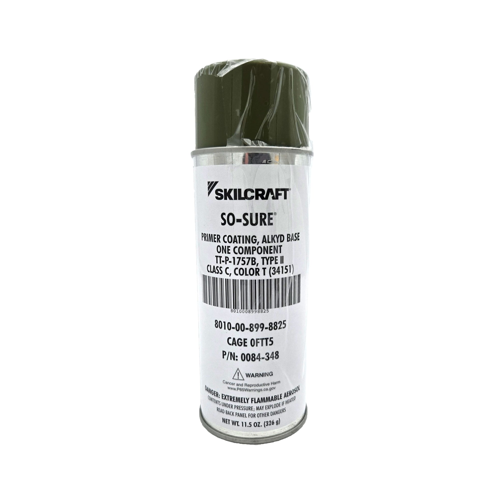So‑Sure TT‑P‑1757 Zinc Chromate Primer – Flat Green 11.5oz Aerosol Can