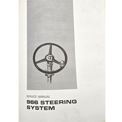 Cat Caterpillar 966C Wheel Loader Service Manual | 966 Steering System: Service Manual