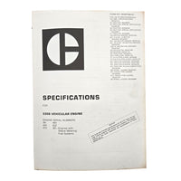 Cat Caterpillar 966C Wheel Loader Service Manual | 3306 Vehicular Engine: Specifications
