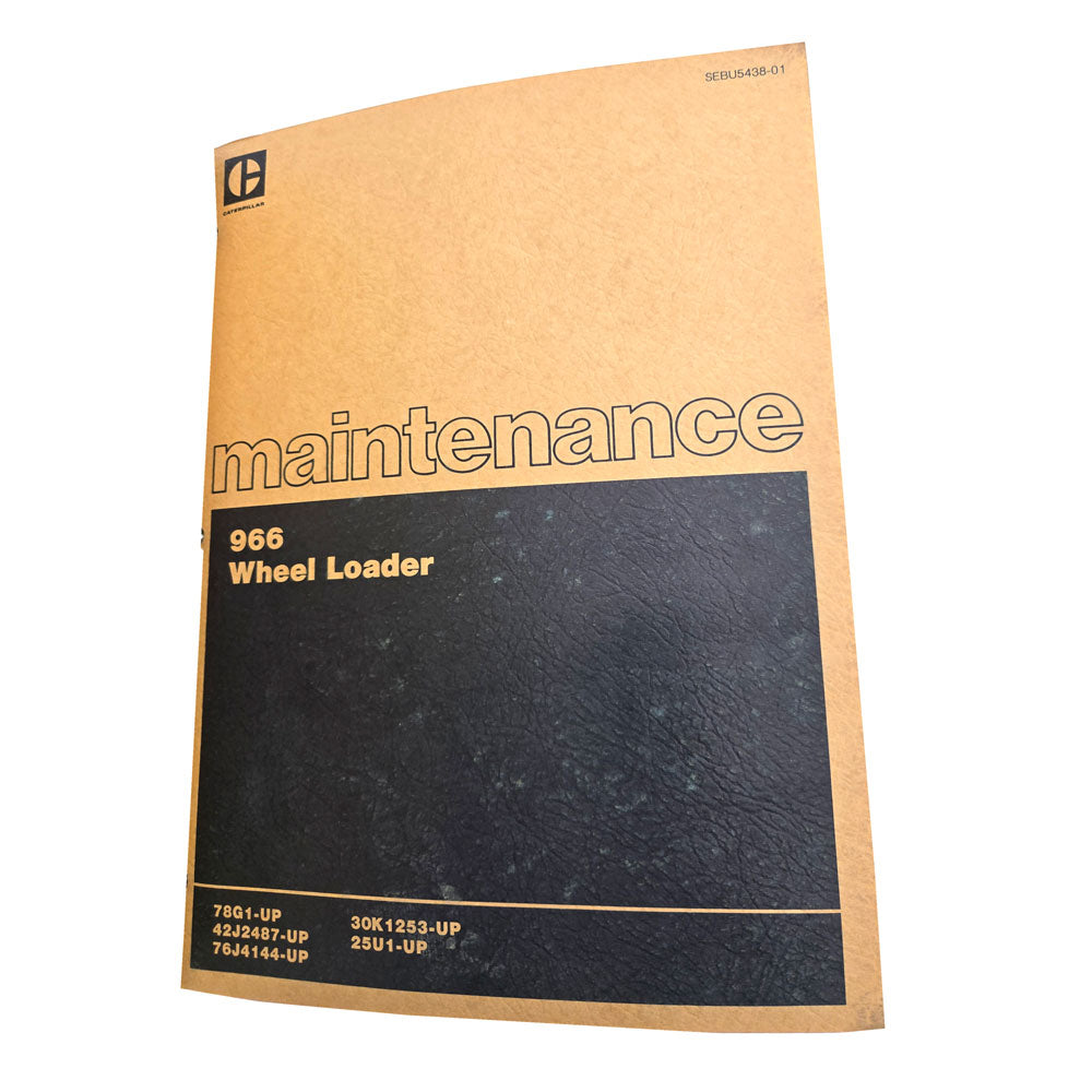 Cat Caterpillar 966C Wheel Loader Service Manual | 966 Wheel Loader: Maintenance