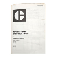 Cat Caterpillar 966C Wheel Loader Service Manual | 966: Specifications