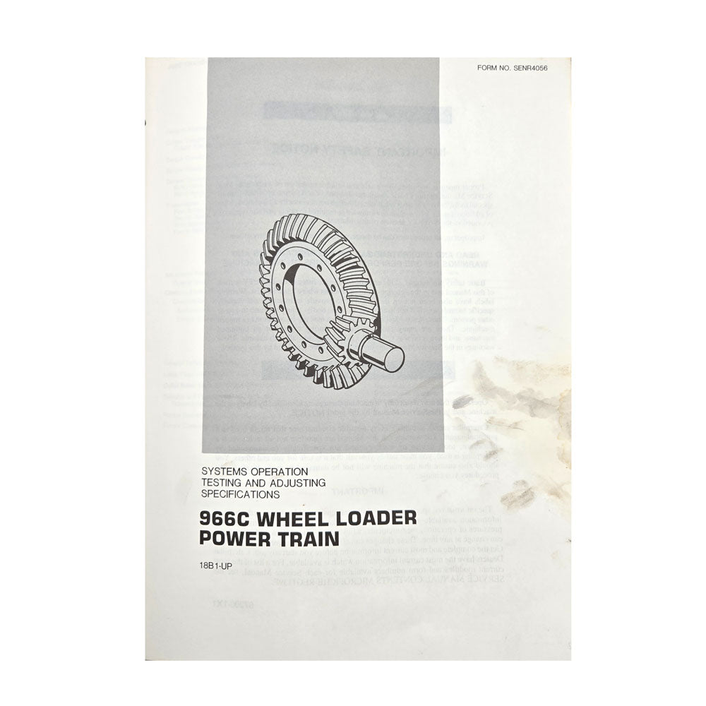Cat Caterpillar 966C Wheel Loader Service Manual | 966C: Systems Operation Testing and Adjusting