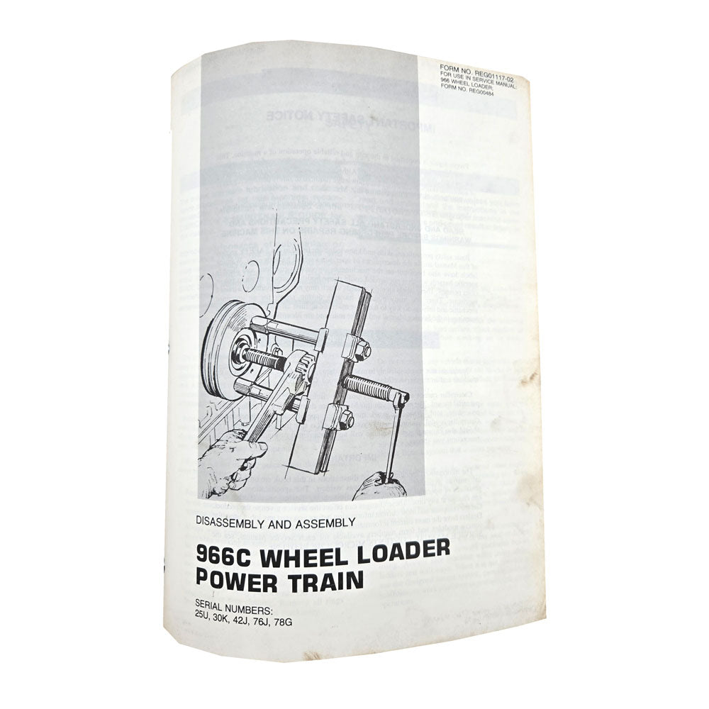 Cat Caterpillar 966C Wheel Loader Service Manual | 966C Wheel Loader Power Train: Disassembly and Assembly