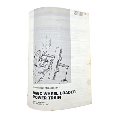 Cat Caterpillar 966C Wheel Loader Service Manual | 966C Wheel Loader Power Train: Disassembly and Assembly