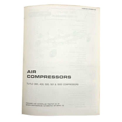 Caterpillar Cat 966 Wheel Loader Service Manual 30K 25U 42J 76J 78G Series | Air Compressors