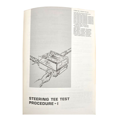 Caterpillar Cat 966 Wheel Loader Service Manual 30K 25U 42J 76J 78G Series | Steering Tee Test Procedure - I