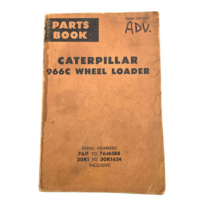 CAT 966C Wheel Loader Parts Manual