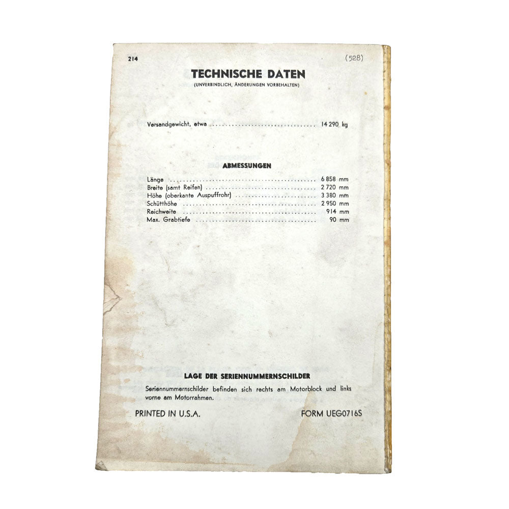 CAT 950 Wheel Loader Parts Manual