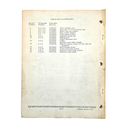 Fiat Allis 8065 Engine Service Manual