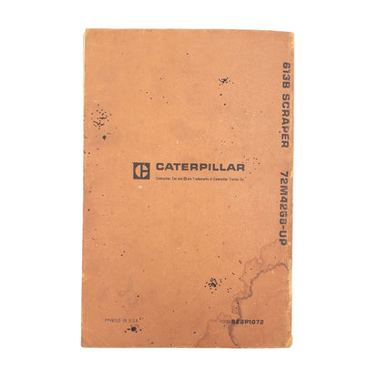 Cat Caterpillar 613B Parts Book Manual 72M4268-UP