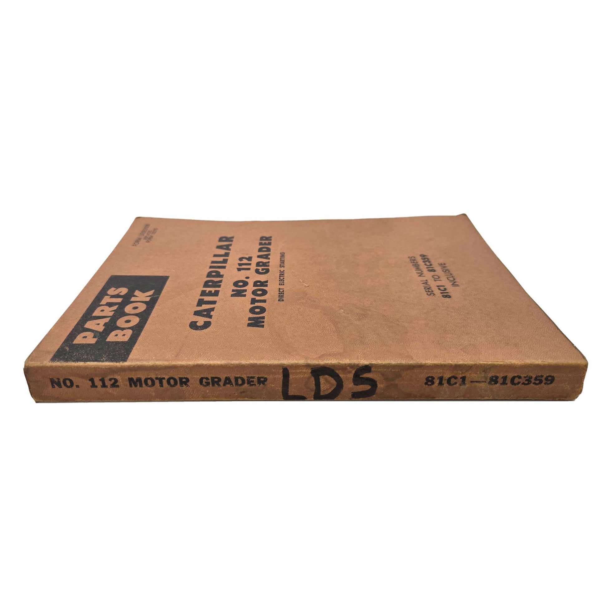 Cat Caterpillar No. 112 Motor Grader Direct Electric Parts Manual